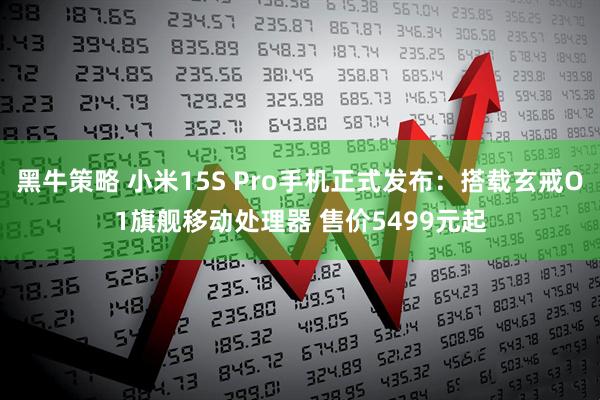 黑牛策略 小米15S Pro手机正式发布：搭载玄戒O1旗舰移动处理器 售价5499元起