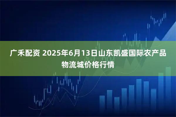 广禾配资 2025年6月13日山东凯盛国际农产品物流城价格行情