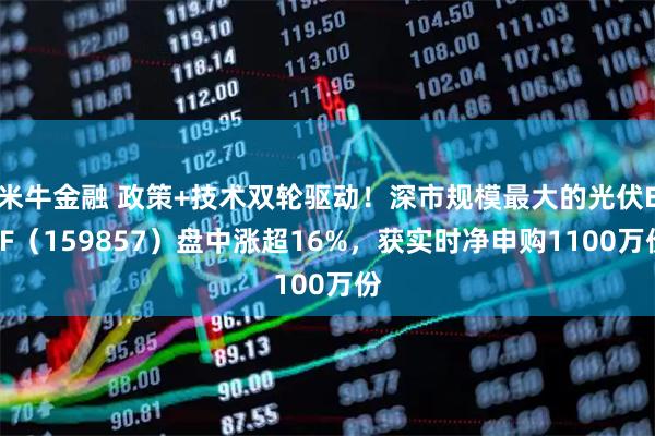 米牛金融 政策+技术双轮驱动！深市规模最大的光伏ETF（159857）盘中涨超16%，获实时净申购1100万份